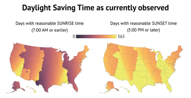 daylight savings time map