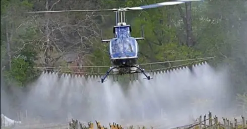 pesticides and helicopter