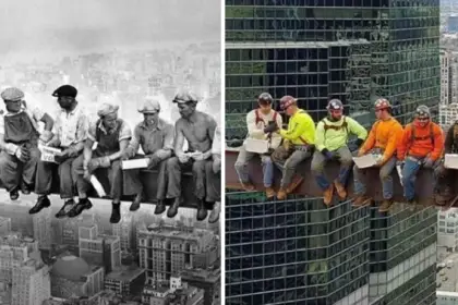 chicago iron workers recreate iconic photo