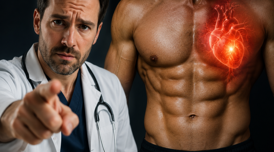 shredded six-pack heart attack risk
